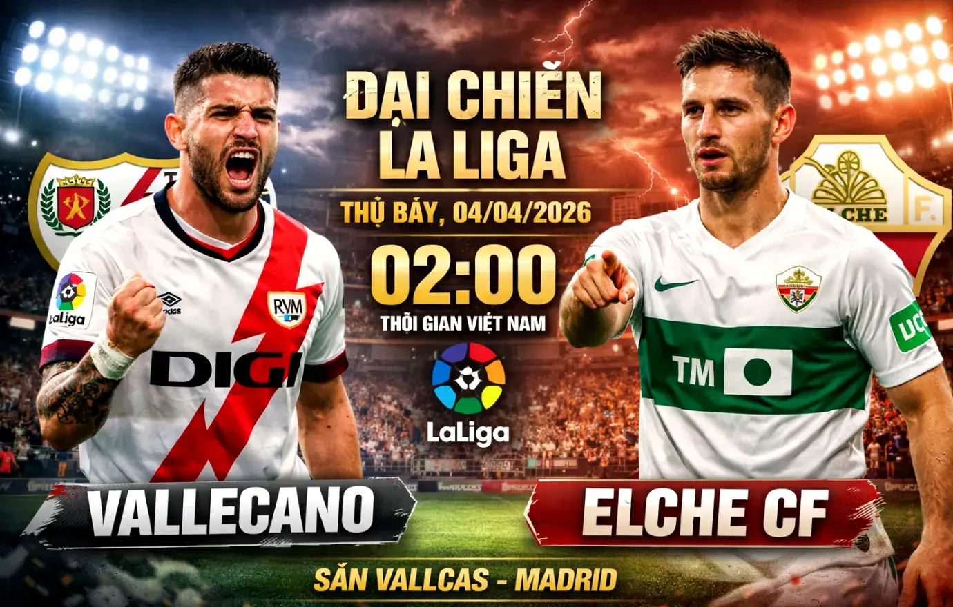 Nhận định Vallecano vs Elche CF: Cơ hội nào cho chủ nhà trong cuộc chiến cân não tại La Liga?