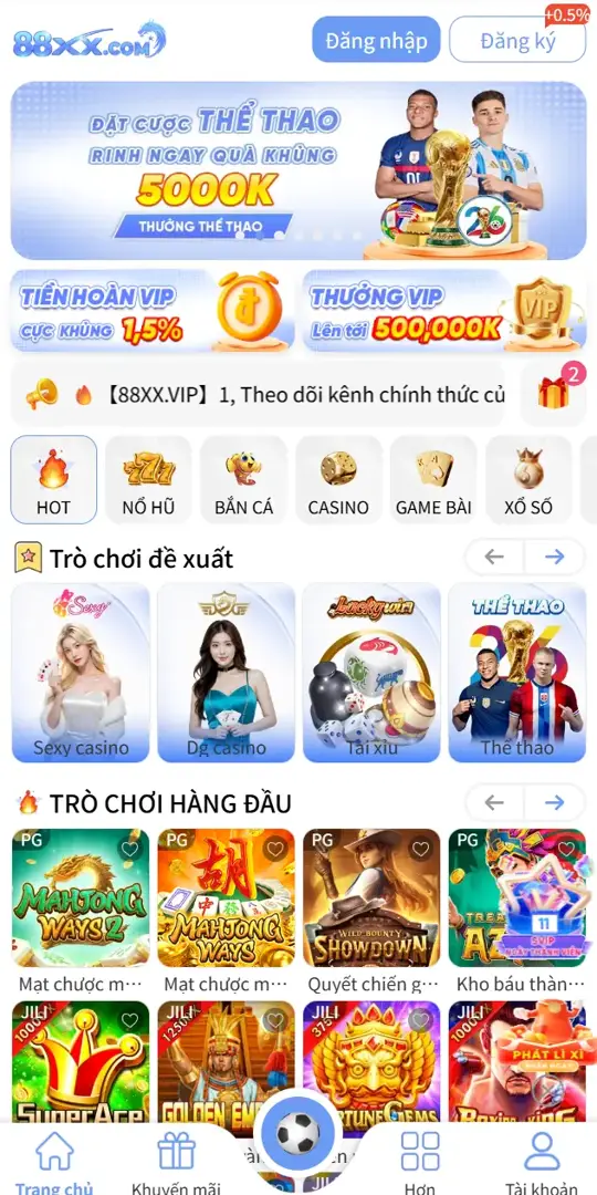 giao dien trang chu 88xx tren nen tang ca cuoc truc tuyen